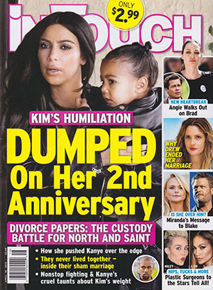 Illustration for article titled This Week In Tabloids: Kanye Dumped Kim, and What Are Faith Hill and Tim McGraw Doing Here?